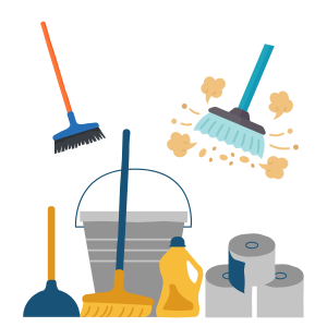 εξοπλισμός για οικιακή καθαριότητα